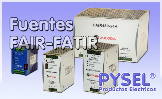 fuente switching industrial amplio rango de tensiones de entrada y salidas, fuentes switching industriales monofasicas para riel din Fair Fatir Fairc FairN zoloda"