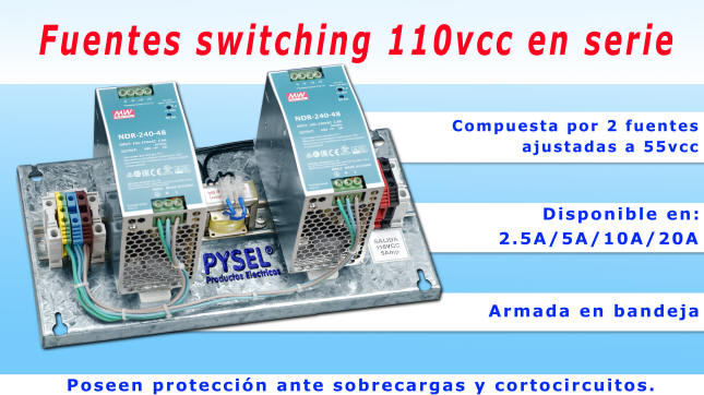 fuentes switching 110vcc 5 a 20Amp entrada 220vca