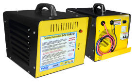 cargador autom�tico de bater�as fondo flote 24v 30a frente y dorso, equipo apto para bater�a de auto, traccionarias y estacionarias