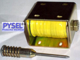 solenoide abierto rectangular uso como actuador tiro y empuje 12v 24v