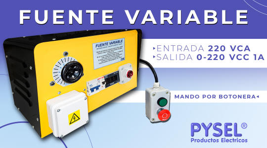 fuente para ensayos 200vcc 1Amper manual con proteccion de salida