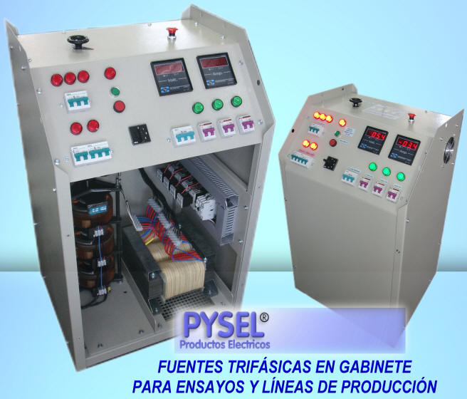 Fuentes para laboratorios y lineas de produccion ajustables con automatismos y con instrumentos digitales