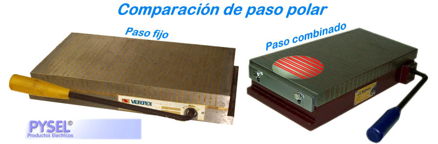 plato magnetico de iman permanente de paso fijo a palanca mecanico para rectificadoras y plato magnetico de iman permanente de paso combinado variable a palanca