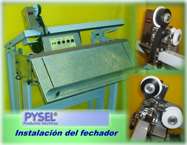 Envasadoras industriales Aplicaciones manuales Soldadora selladora de polietileno, polipropileno, bicapa, tricapaca ( bilaminados , trilaminados, multicapas ) de alta produccion de pie con mesa ajustable y fechador termico