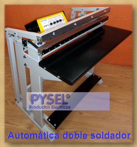 selladora de bolsas de polietileno doble soldadora, para materiales especiales bicapas tricapas y aluminio platistificado automatica