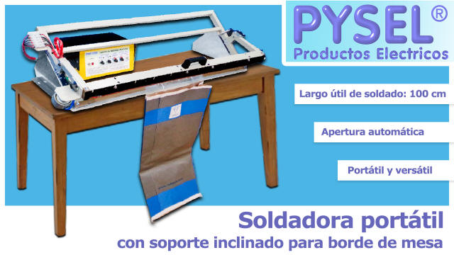 soldadora compacta portatil automatica de mesa con angulo incliado de soldadura