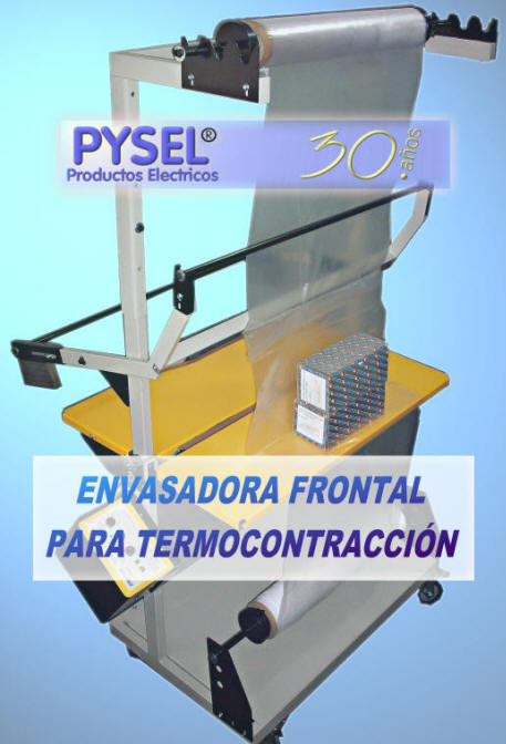 soldadora embolsadora envasadoara para productos para horno de termocontraccion, en formato vertical apta para cinta transportadora y mesas de envasado manual