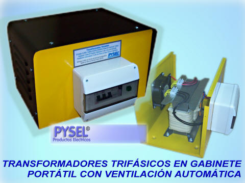 transformador industrial trifasico servicio permanente en gabinete potatil o para mensula de baja potencia con ventilacion uso continuo elevadores o reductores